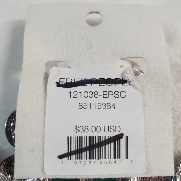 FP Movement by Free People Green and Silver Dangle Cross Earrings - Picture 3 of 5